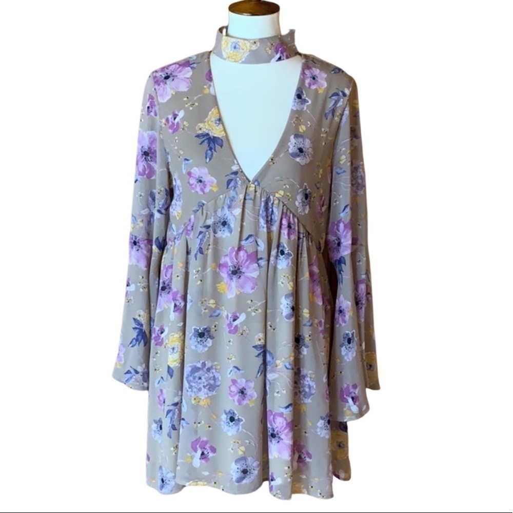 By Together flower print chiffon dress Size Medium New with tag